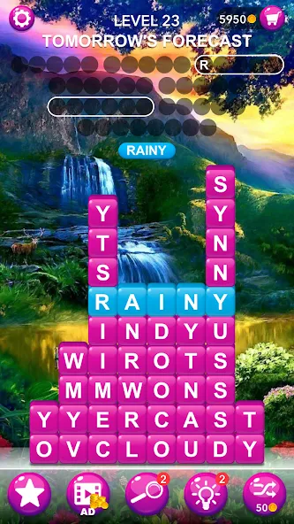 Word Tiles :Hidden Word Search  [МОД Бесконечные деньги] Screenshot 3