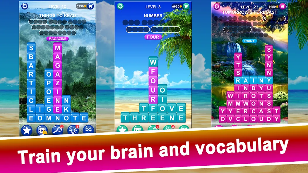 Word Tiles :Hidden Word Search  [МОД Бесконечные деньги] Screenshot 4