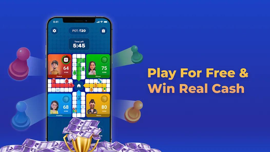 Play Ludo Game Online Win Cash (Людо)  [МОД Unlimited Money] Screenshot 1