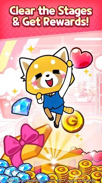 Aggretsuko : Match 3 Puzzle (Аггретсуко)  [МОД Бесконечные деньги] Screenshot 5