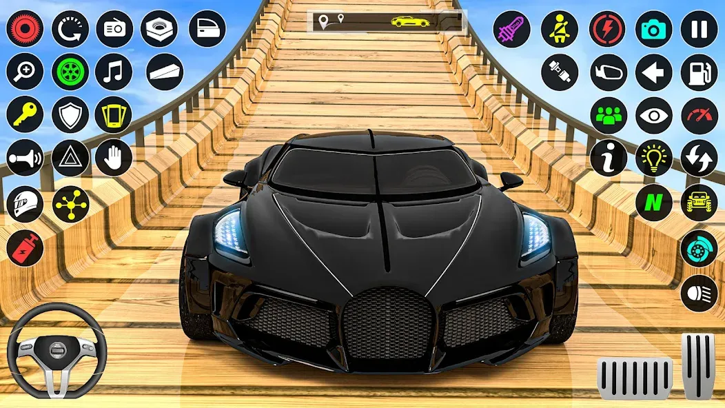 GT Car Stunt Race: Mega Ramps (Джи Ти Кар Стант Рейс)  [МОД Бесконечные монеты] Screenshot 3