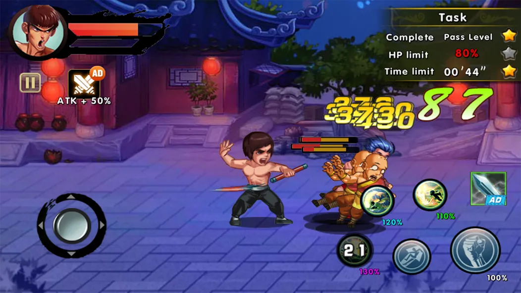 Kung Fu Attack: Final Fight (Кунгфу Атака)  [МОД Много монет] Screenshot 3