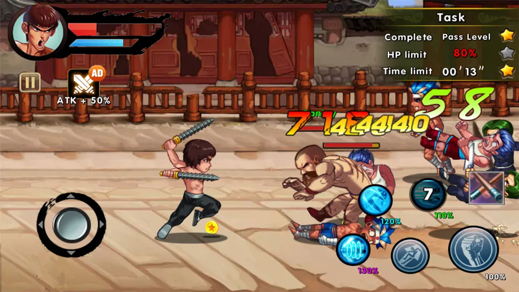 Kung Fu Attack: Final Fight (Кунгфу Атака)  [МОД Много монет] Screenshot 4