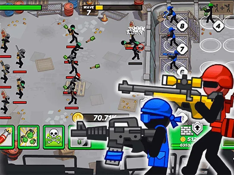 Stickman Defenders: Stick War  [МОД Menu] Screenshot 1