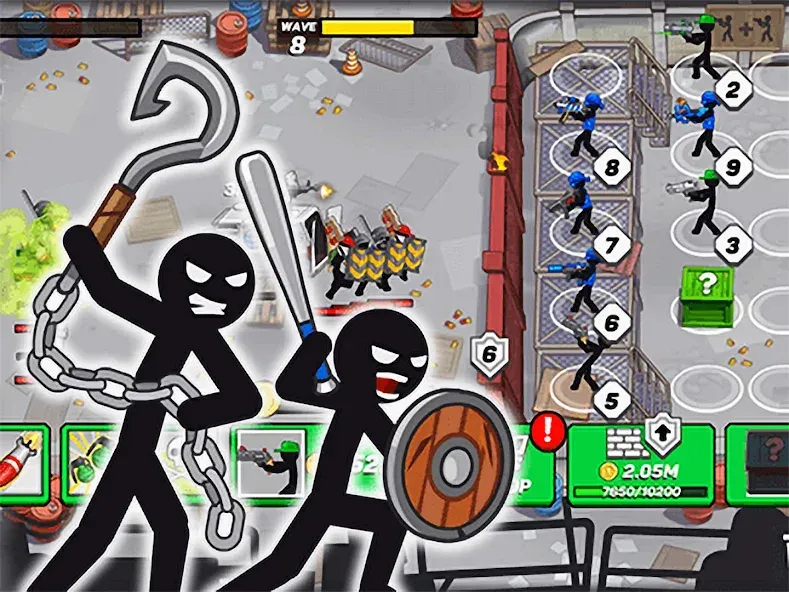 Stickman Defenders: Stick War  [МОД Menu] Screenshot 3