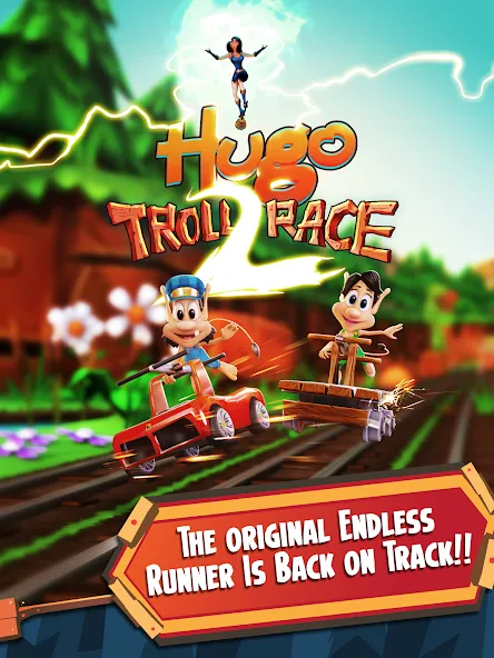 Hugo Troll Race 2: Rail Rush (Хуго Тролл Гонка 2)  [МОД Menu] Screenshot 5