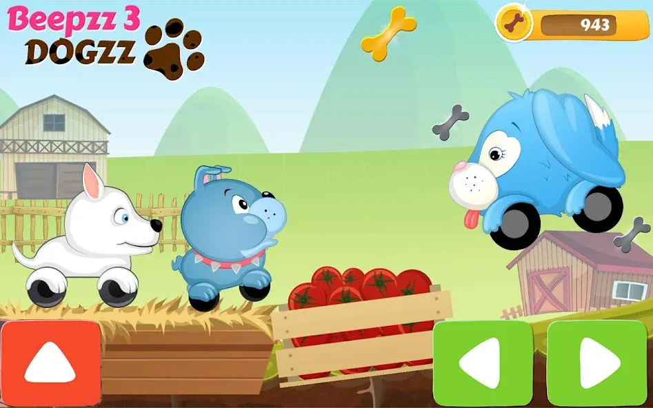 Racing games for kids - Dogs  [МОД Много монет] Screenshot 2