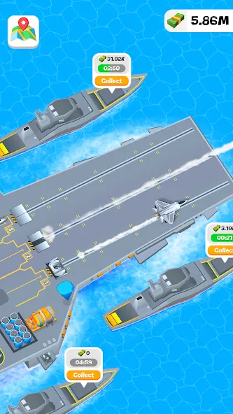 Idle Aircraft Carrier (Айдл Эйркрафт Кэрриер)  [МОД Unlimited Money] Screenshot 3