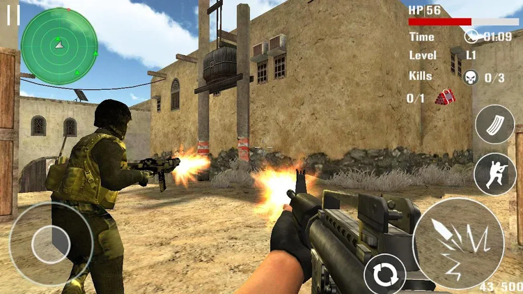 Gun Strike Shoot 3D  [МОД Бесконечные монеты] Screenshot 1