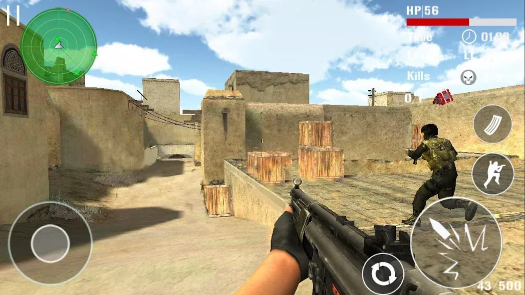 Gun Strike Shoot 3D  [МОД Бесконечные монеты] Screenshot 3