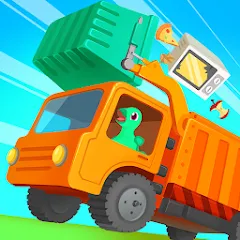 Взлом Dinosaur GarbageTruck:for kids  [МОД Меню] - стабильная версия apk на Андроид