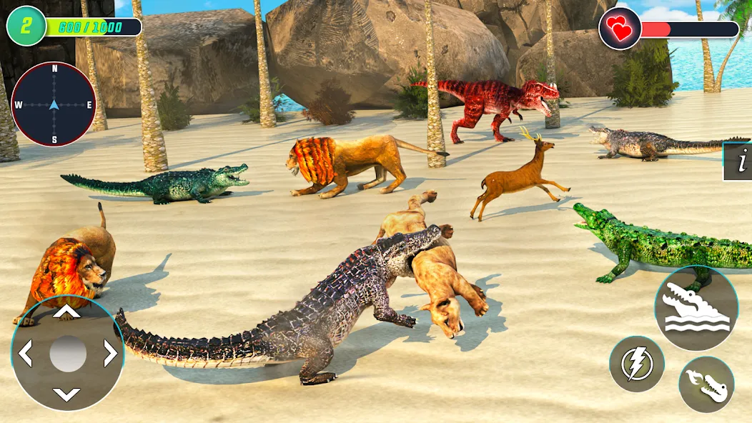 Crocodile Games: Animal Games  [МОД Меню] Screenshot 3