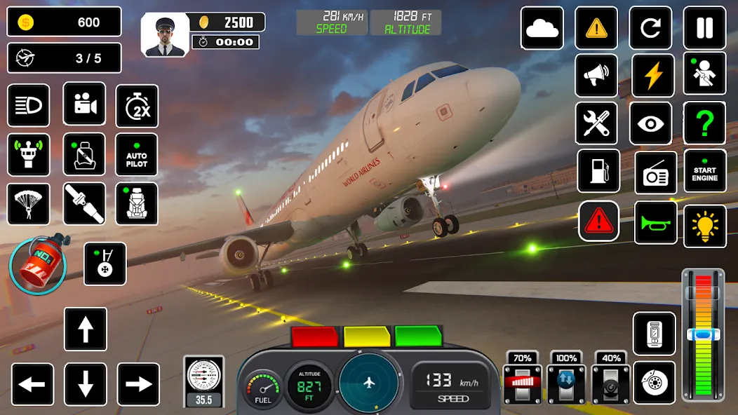 Pilot Flight Simulator Games  [МОД Меню] Screenshot 1