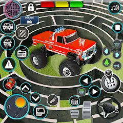 Скачать взлом Monster Truck Maze Puzzle Game  [МОД Бесконечные деньги] - стабильная версия apk на Андроид