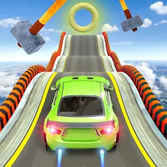 Скачать взлом Mega Ramp Car Stunts Race Game  [МОД Unlimited Money] - стабильная версия apk на Андроид