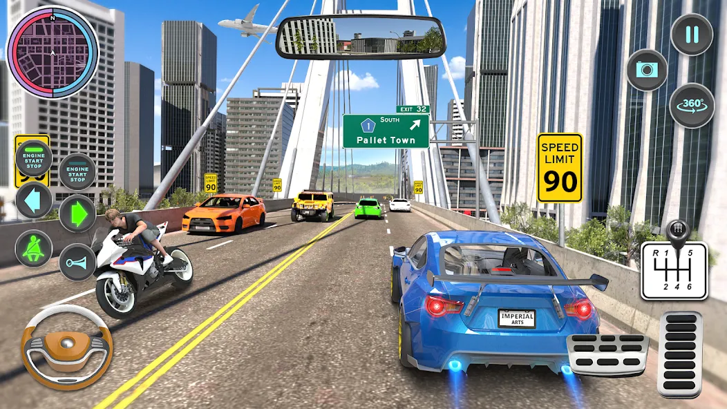 Modern Car Driving School Game  [МОД Много денег] Screenshot 5