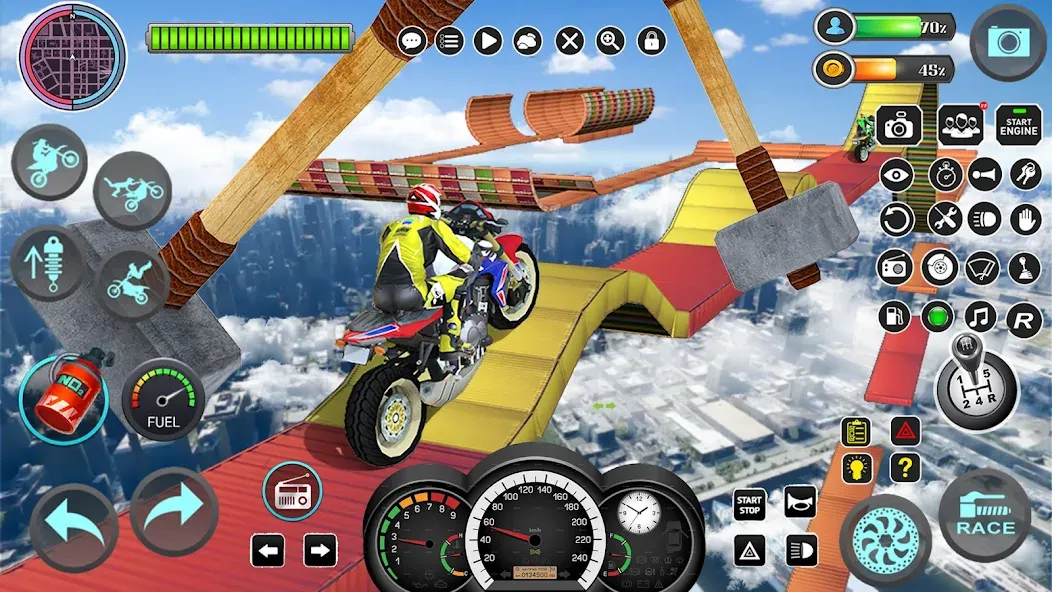 Mega Ramp Bike Stunts Games 3D  [МОД Много монет] Screenshot 4