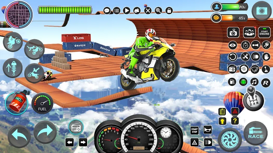 Mega Ramp Bike Stunts Games 3D  [МОД Много монет] Screenshot 5