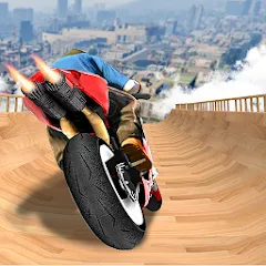 Взломанная Mega Ramp Bike Stunts Games 3D  [МОД Много монет] - полная версия apk на Андроид