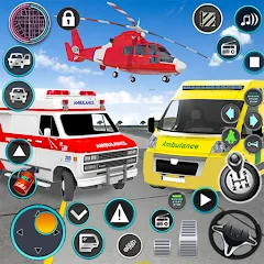 Скачать взлом Heli Ambulance Simulator Game  [МОД Все открыто] - последняя версия apk на Андроид