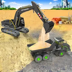 Скачать взломанную Sand Excavator Simulator Games  [МОД Все открыто] - последняя версия apk на Андроид