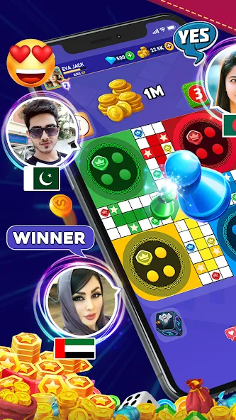 Online Ludo Game Multiplayer (Лудо Мастер Лудо Дайс Кинг)  [МОД Бесконечные деньги] Screenshot 4