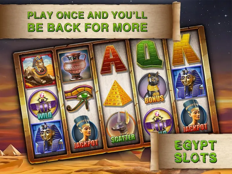 Egypt Slots Casino Machines (Египетские игровые автоматы казино)  [МОД Много монет] Screenshot 5