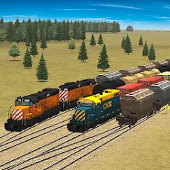 Скачать взломанную Train and rail yard simulator (Трейн энд рэйл йард симулятор)  [МОД Menu] - стабильная версия apk на Андроид
