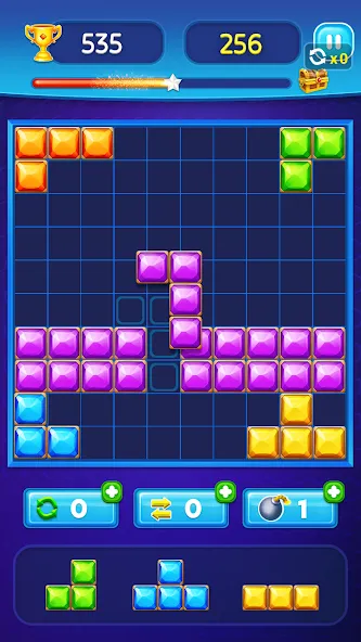 Block Puzzle - Gem Block (Блокпазл блокголоволомка)  [МОД Много монет] Screenshot 3