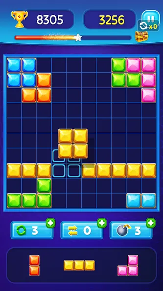 Block Puzzle - Gem Block (Блокпазл блокголоволомка)  [МОД Много монет] Screenshot 4