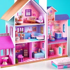 Скачать взломанную Doll House Design Doll Games (Дизайн кукольного домика игры с куклами)  [МОД Меню] - стабильная версия apk на Андроид