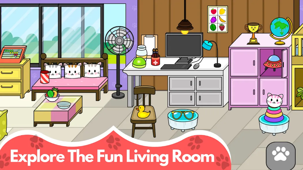 My Cat Town - Cute Kitty Games  [МОД Много денег] Screenshot 2