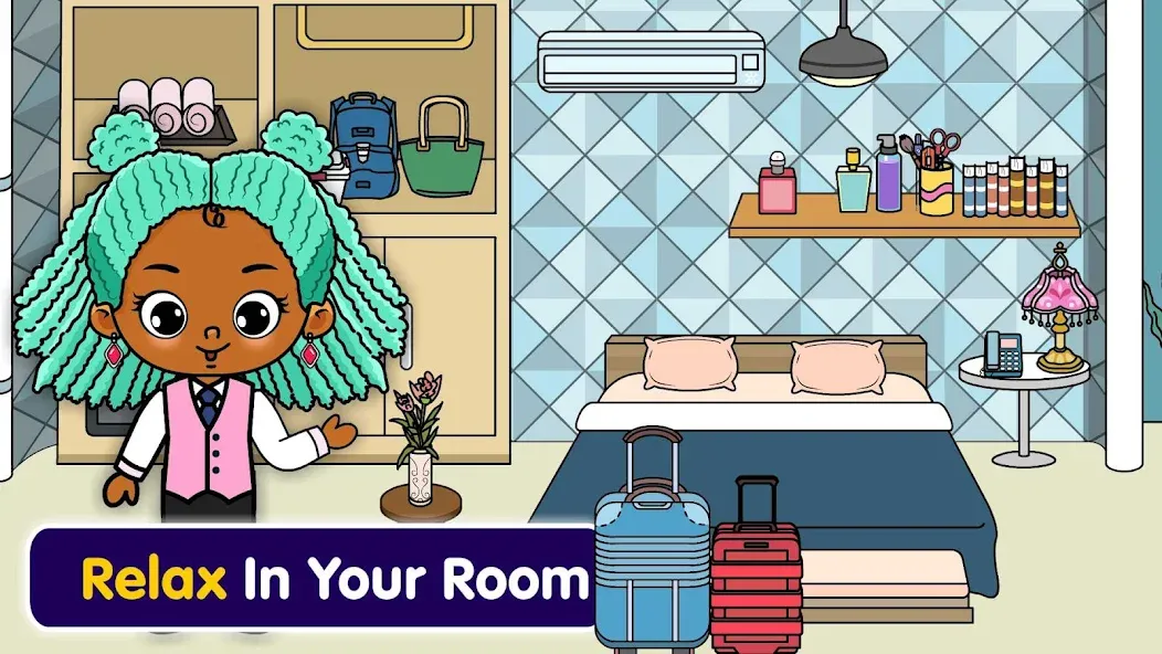 Tizi Town - My Hotel Games  [МОД Много монет] Screenshot 1