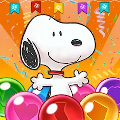 Взломанная Bubble Shooter - Snoopy POP! (Бабл шутер)  [МОД Бесконечные монеты] - последняя версия apk на Андроид