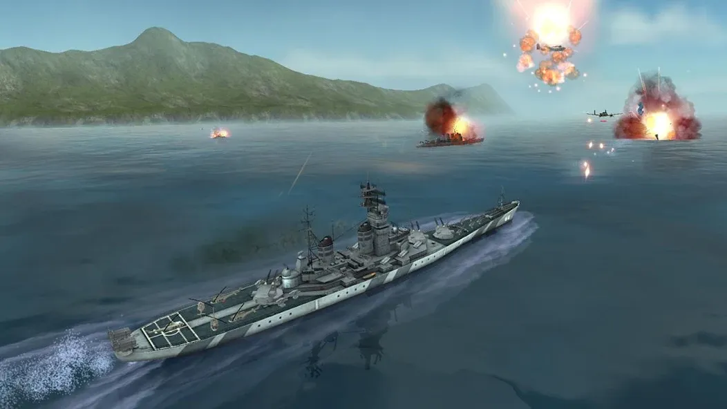 WARSHIP BATTLE:3D World War II  [МОД Бесконечные деньги] Screenshot 2