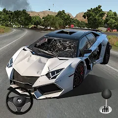 Взлом Mega Car Crash Simulator (Мега Кар Краш Симулятор)  [МОД Бесконечные деньги] - последняя версия apk на Андроид