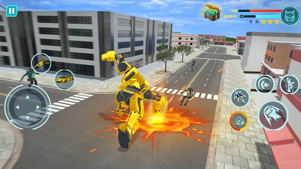 Robot Game: Transform & Fight (Робот Игра Трансформация Автомобиля)  [МОД Menu] Screenshot 4