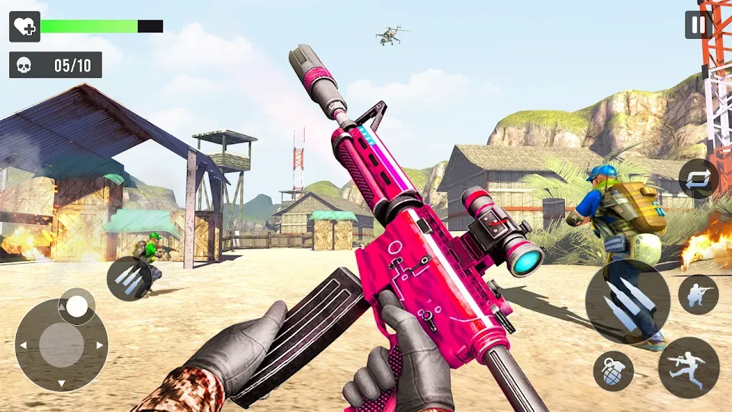 Gun Games - FPS Shooting Games (ФПС офлайн игры по стрельбе из пистолета)  [МОД Бесконечные монеты] Screenshot 1