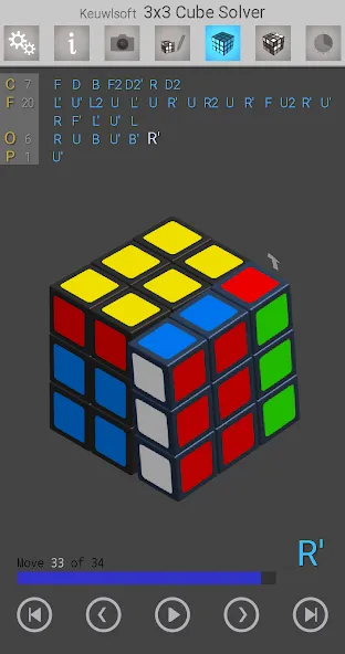 3x3 Cube Solver (х3 кубик решатель)  [МОД Unlocked] Screenshot 1