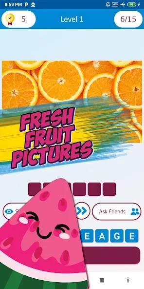 Guess the fruit name game  [МОД Бесконечные деньги] Screenshot 4