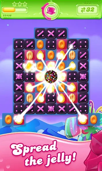 Candy Crush Jelly Saga (Кенди Краш Джелли Сага)  [МОД Бесконечные монеты] Screenshot 1