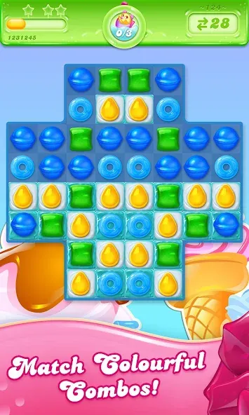 Candy Crush Jelly Saga (Кенди Краш Джелли Сага)  [МОД Бесконечные монеты] Screenshot 2