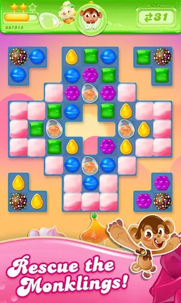 Candy Crush Jelly Saga (Кенди Краш Джелли Сага)  [МОД Бесконечные монеты] Screenshot 3