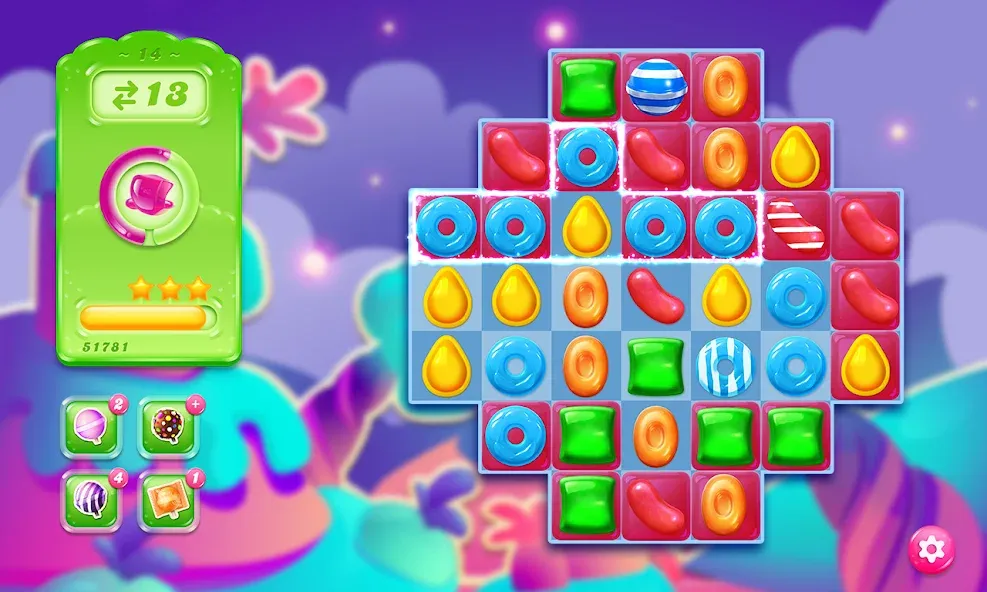 Candy Crush Jelly Saga (Кенди Краш Джелли Сага)  [МОД Бесконечные монеты] Screenshot 5