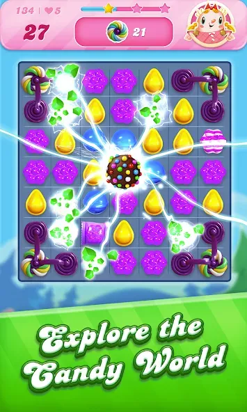 Candy Crush Saga (Кенди Краш Сага)  [МОД Бесконечные монеты] Screenshot 1