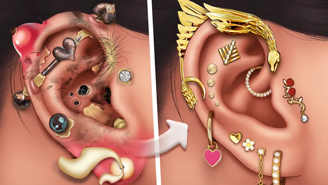 Ear Salon ASMR Ear Wax& Tattoo (АСМР)  [МОД Menu] Screenshot 1