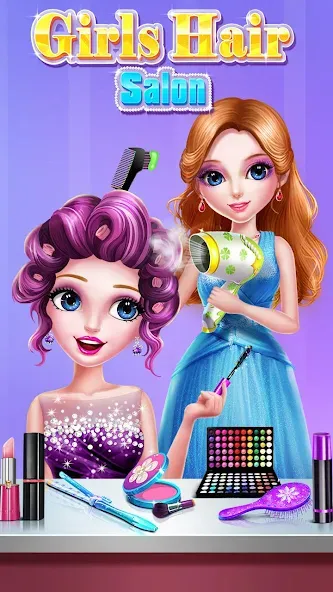 Girls Hair Salon  [МОД Бесконечные деньги] Screenshot 2