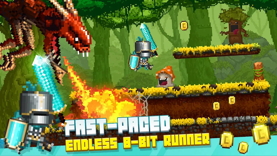 Bit Heroes Runner: Pixel Blitz (Бит Хероес Раннер)  [МОД Menu] Screenshot 1