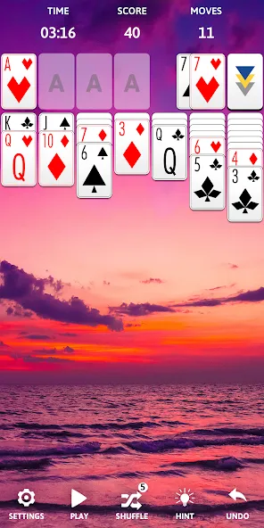 Solitaire Classic Era Games  [МОД Бесконечные монеты] Screenshot 5