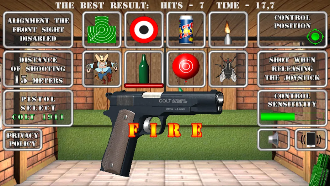 Pistol shooting. Desert Eagle (Пистолет стрельбы симулятор)  [МОД Menu] Screenshot 2